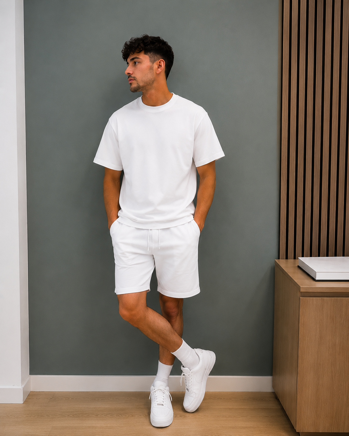 Ensemble Short Hawks Bay — Coupe Ample Drop Shoulder