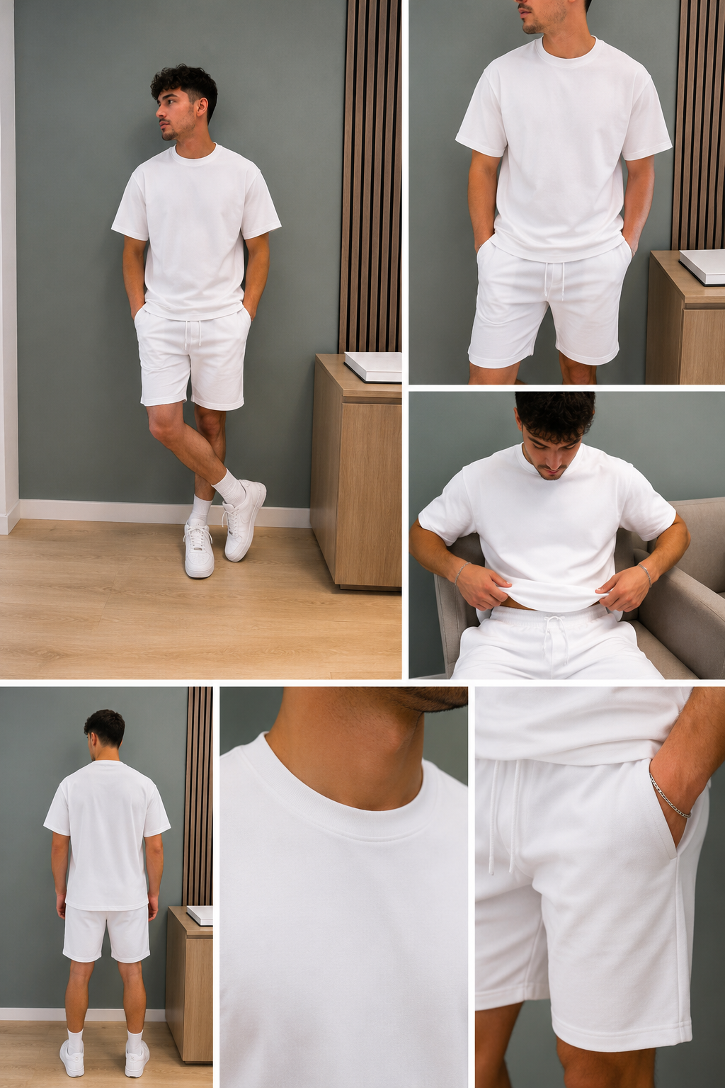 Ensemble Short Hawks Bay — Coupe Ample Drop Shoulder