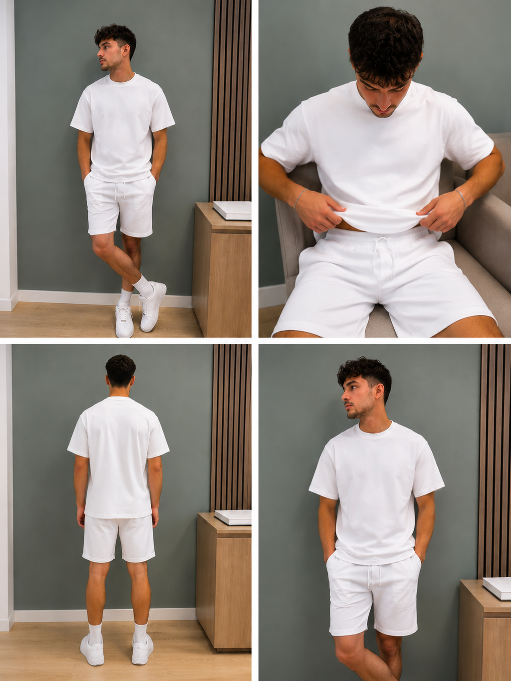 Ensemble Short Hawks Bay — Coupe Ample Drop Shoulder